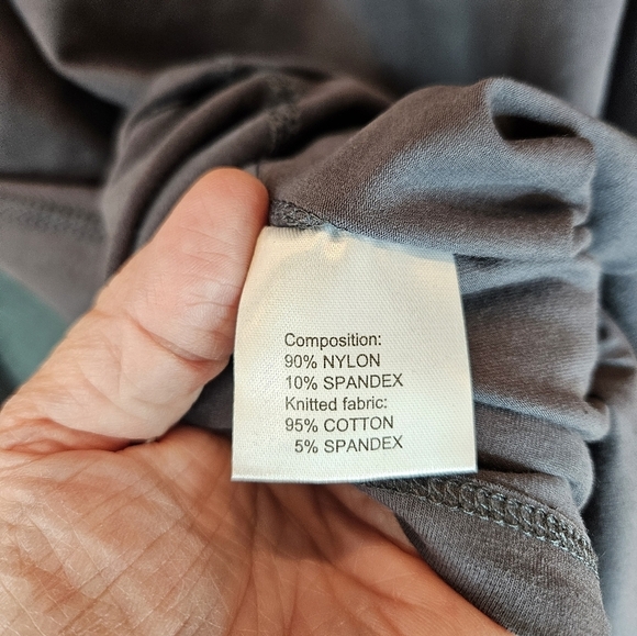 TacVasen Mens Tactical T-Shirt Black & Gray Cotton Body Nylon Sleeves Outdoor - Picture 12 of 14